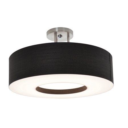 AFX Montclair 15" LED Semi-Flush - Black MCF1524LAJUD-BKSF